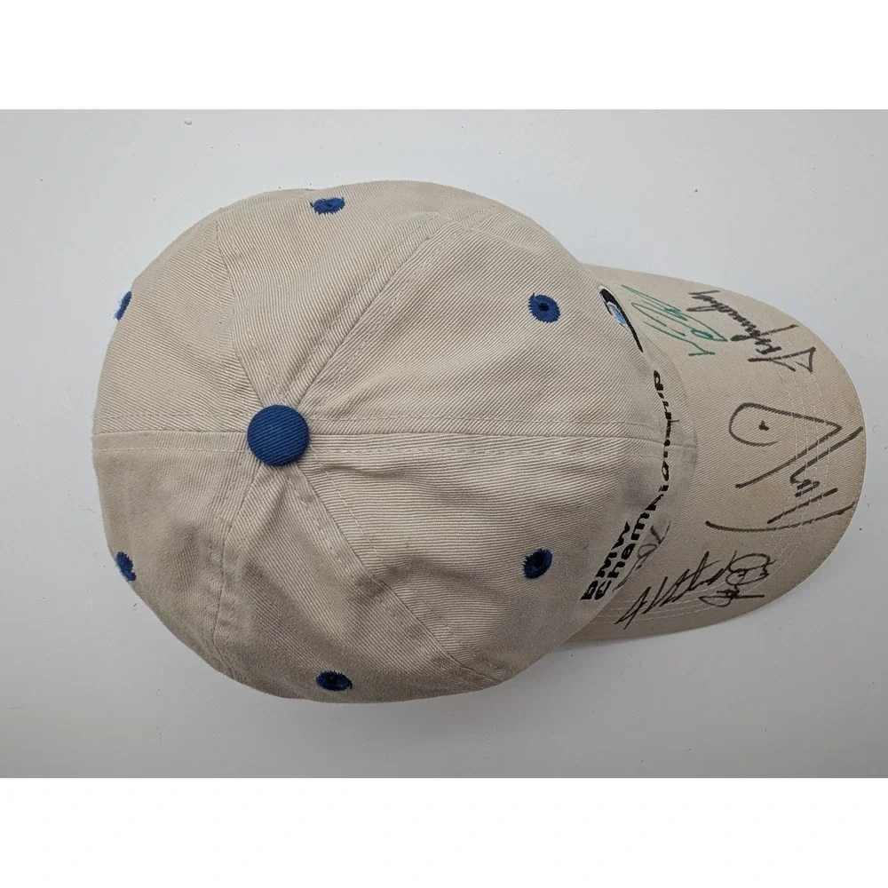 Ahead Vintage BMW Championship Golf Hat Tan Signed Autographed Adjustable Cap